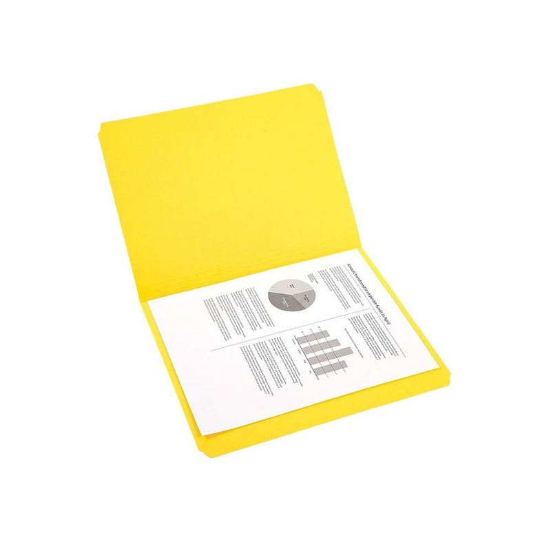 Staples 509661 Top-Tab File Folders Straight-Cut Tab Letter Size Yellow 100/BX - Image 5